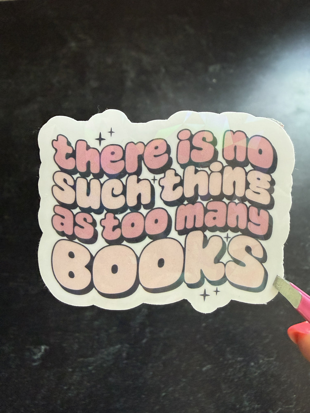 No such thing as too many books - sticker
