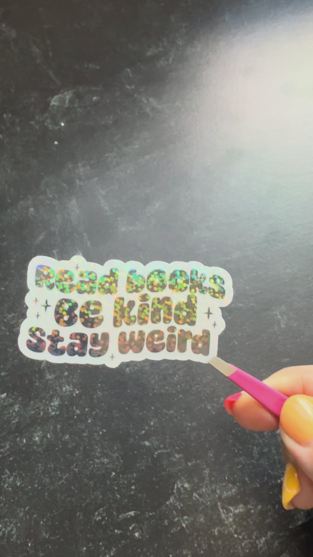 Read books, be kind, stay weird - sticker
