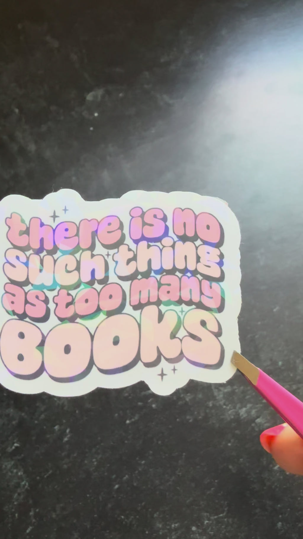 No such thing as too many books - sticker
