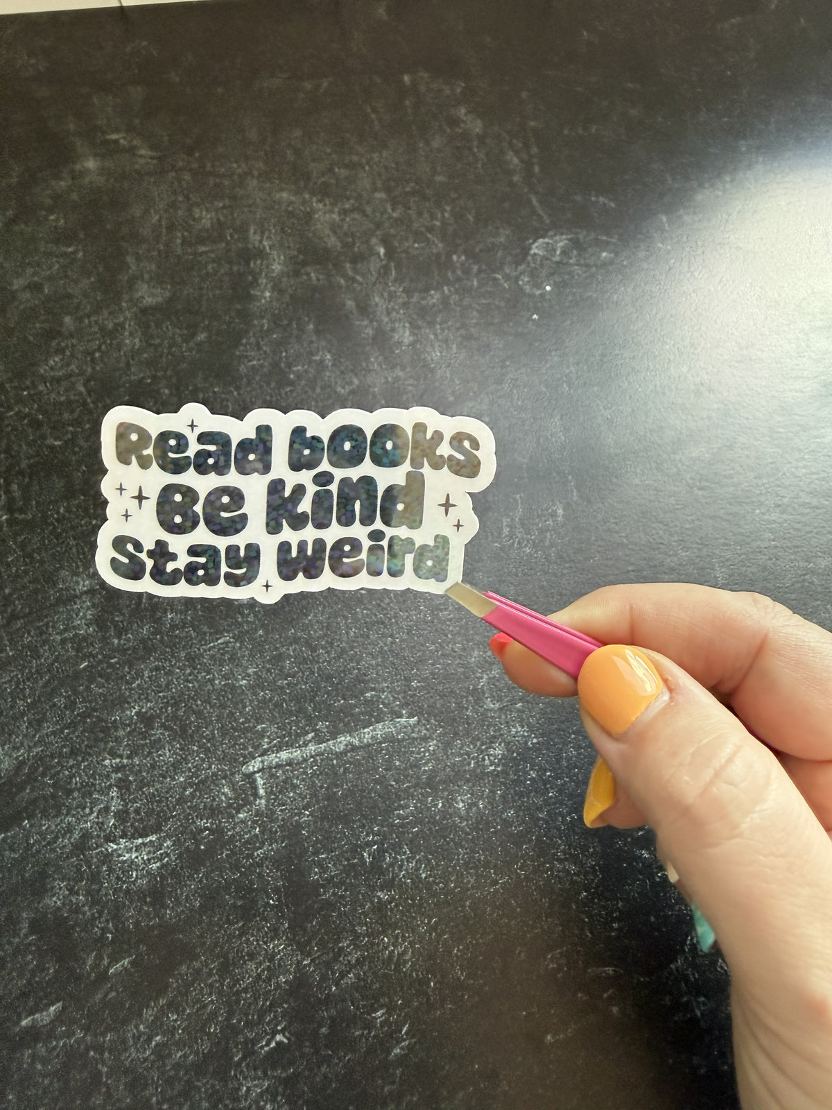 Read books, be kind, stay weird - sticker